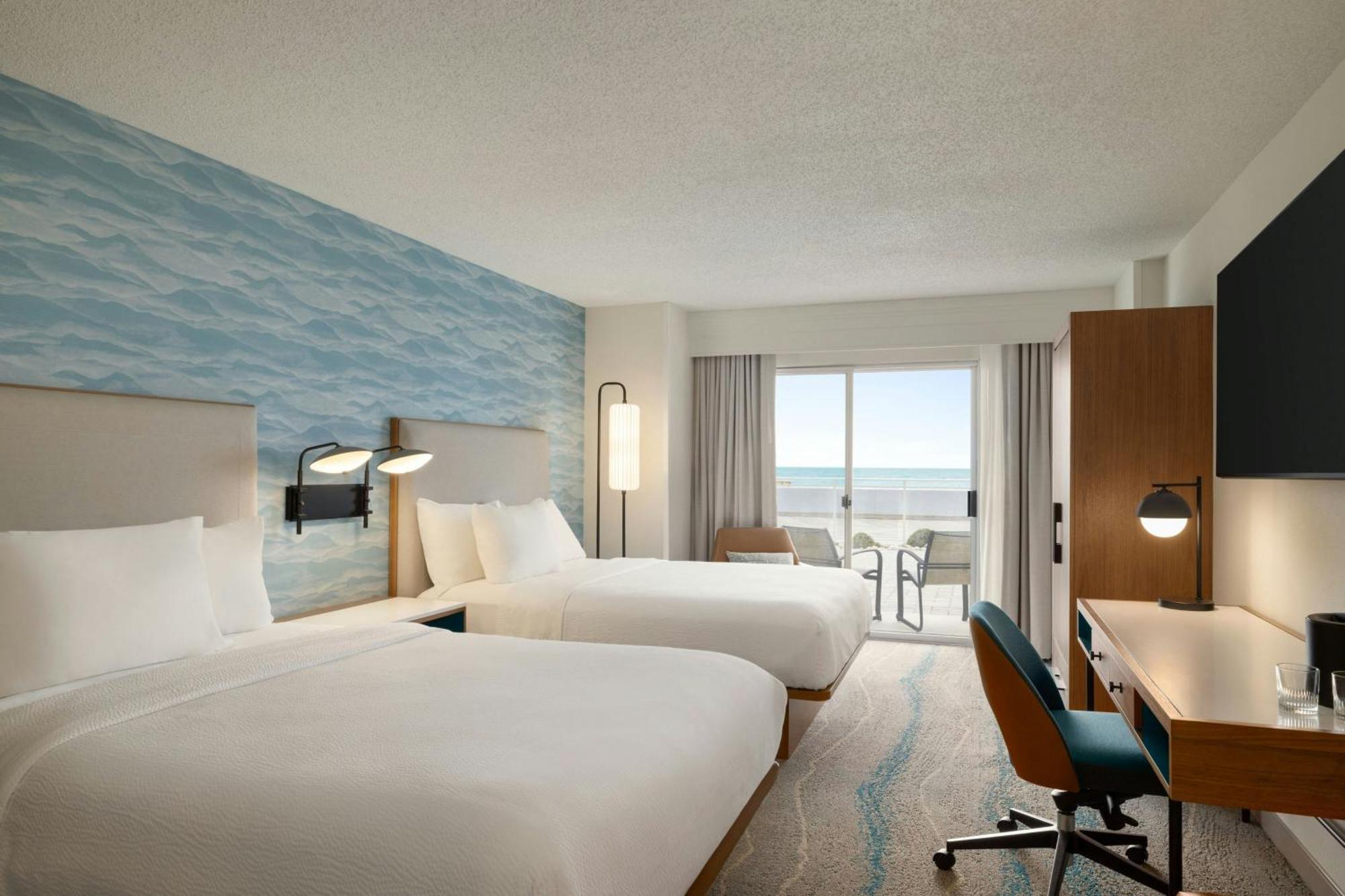 Queen Room Two Queen Beds Oceanfront View Ground Floor Private Patio